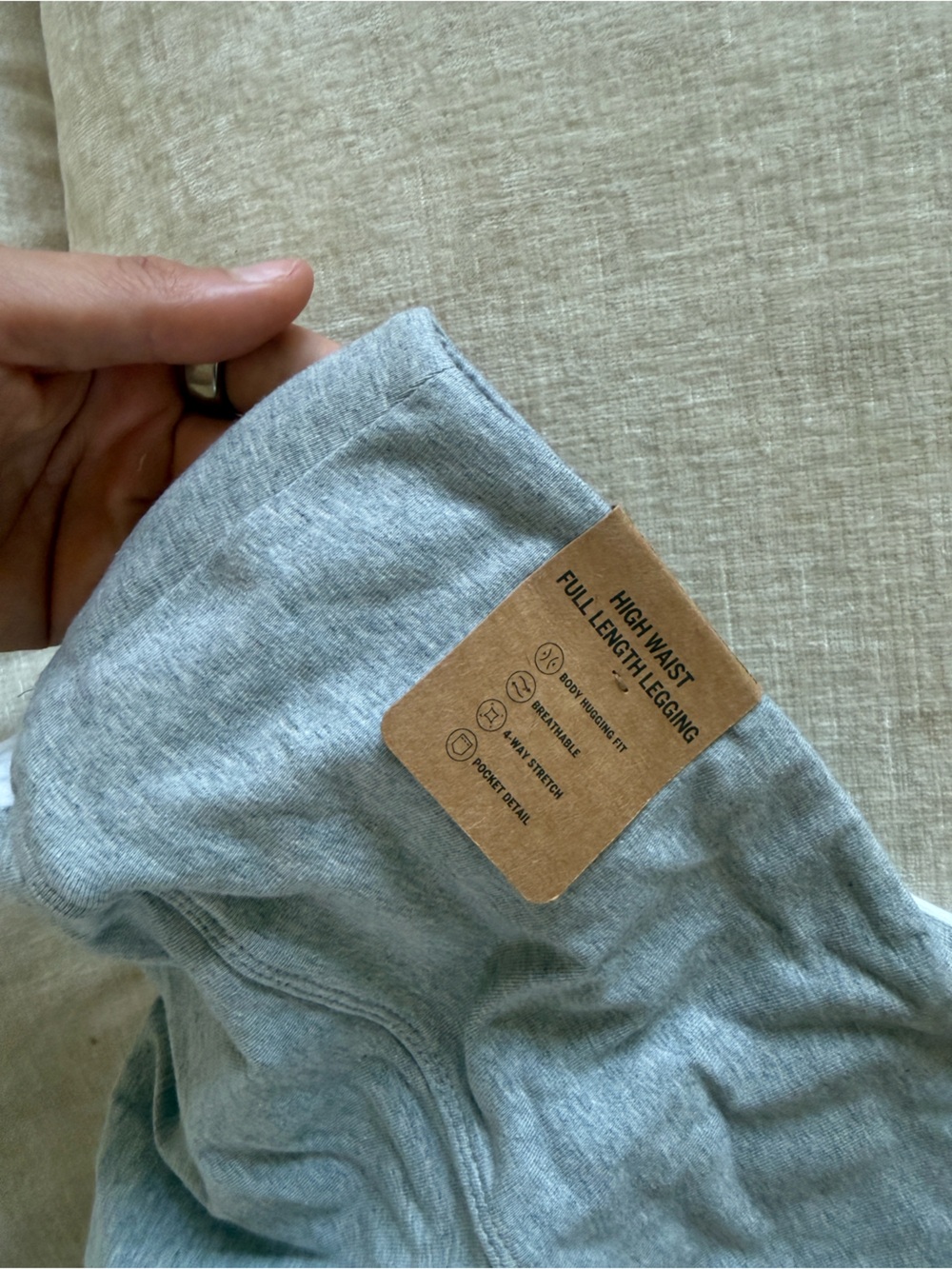 NWT - PINK ACTIVE - Victoria Secret’s Gray Cotton leggings - Picture 5 of 9